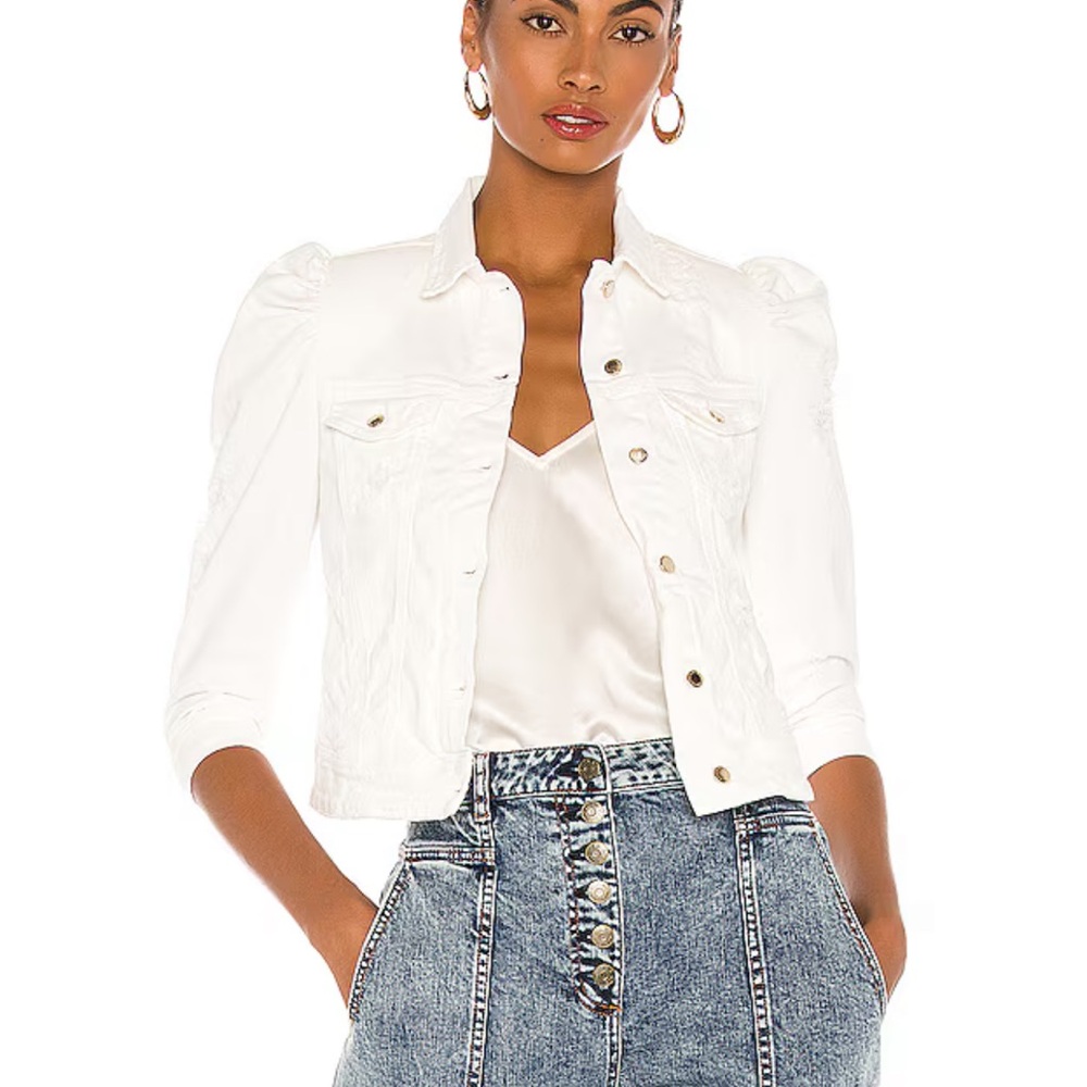 Women's White Denim Jacket